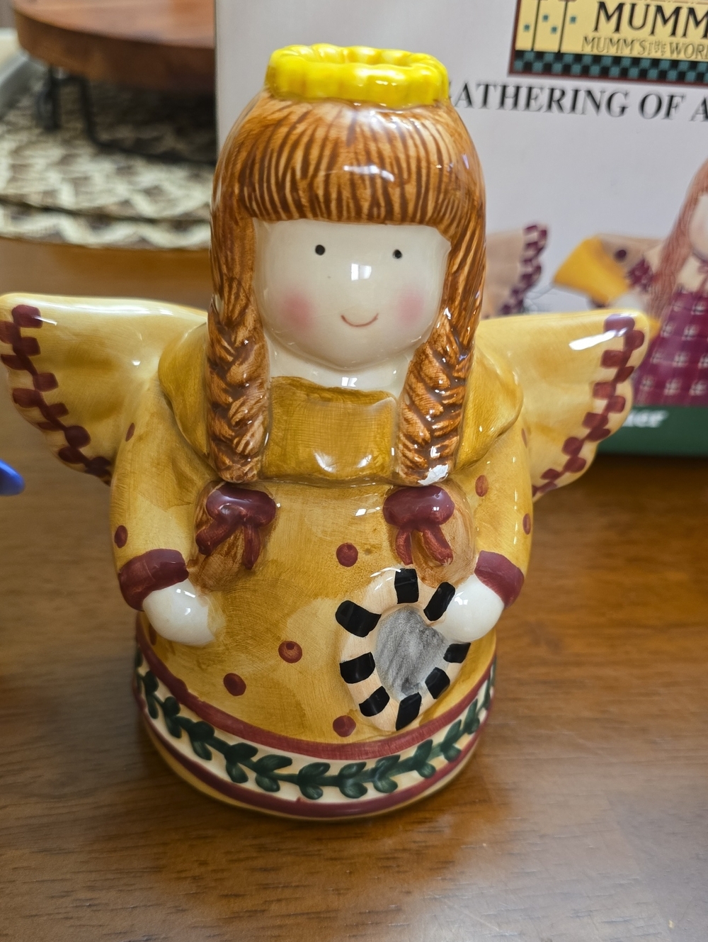 VINTAGE Debbie Mumm "Gathering of Angels" ceramic sugar and creamer set by Sakur - Picture 3 of 11